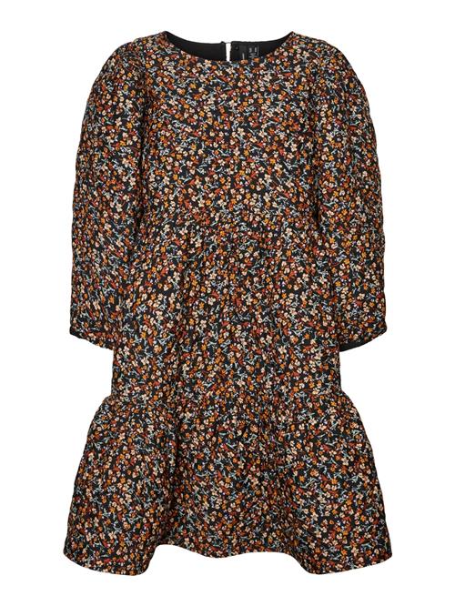 VERO MODA Kjole 'Leonora'  pastelgrøn / pastellilla / orange / pastelorange / sort