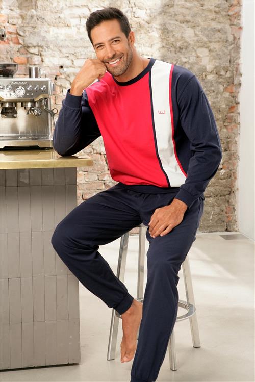 H.I.S Pyjamas lang  blandingsfarvet