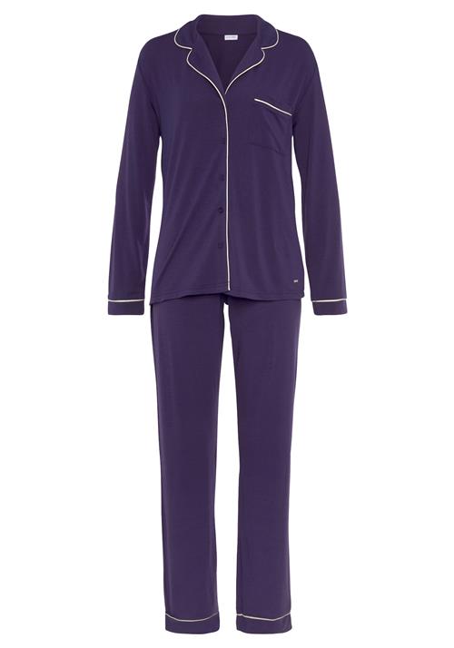 Se LASCANA Pyjamas  creme / mørkelilla ved About You