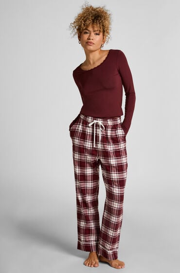 Hunkemöller Pyjamasbukser af flonel Lilla