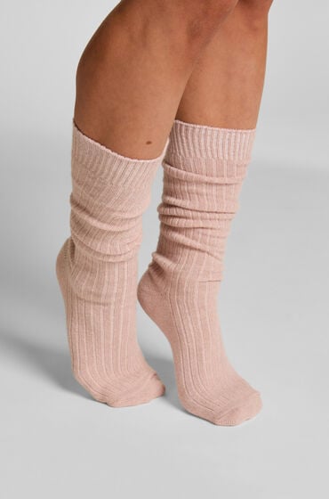 Hunkemöller Sokker med Cashmere Lyserød