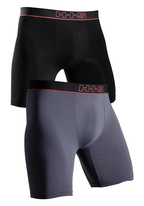H.I.S Boksershorts  grå / rød / sort