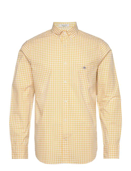 Reg Classic Poplin Gingham Shirt GANT Yellow