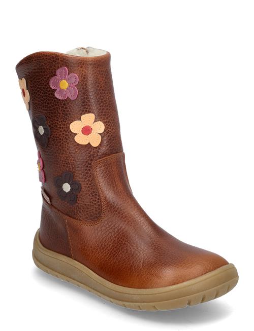 Se Boots - Flat - With Zipper ANGULUS Brown ved Booztlet