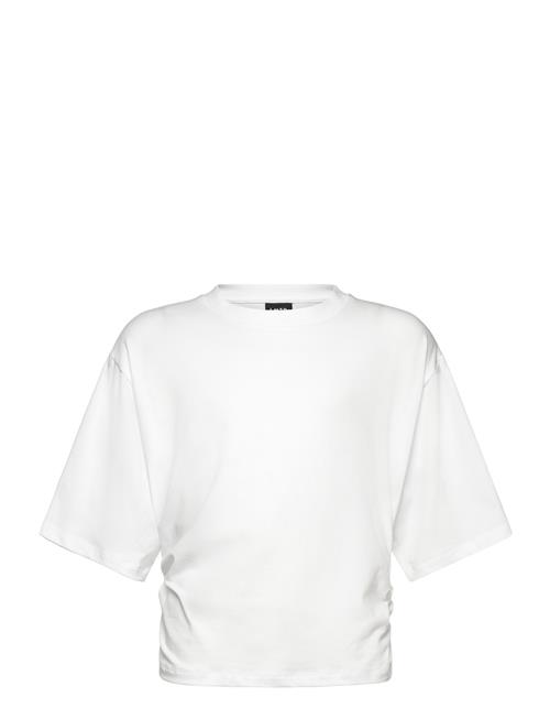 Nlfrebec Ss Rouched Short Top LMTD White