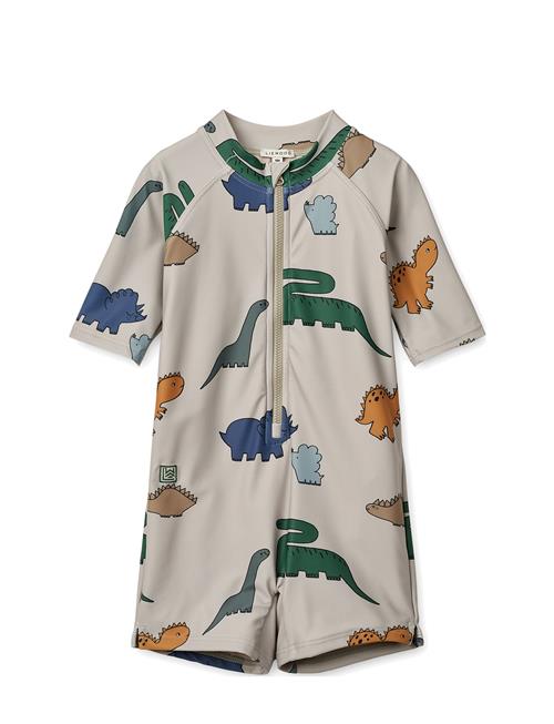 Max Printed Swim Jumpsuit Liewood Beige