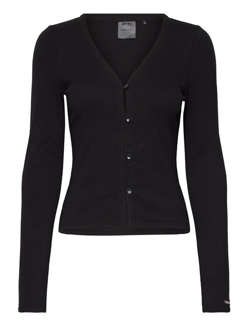 Ease Ribbed Cardigan Aim´n Black