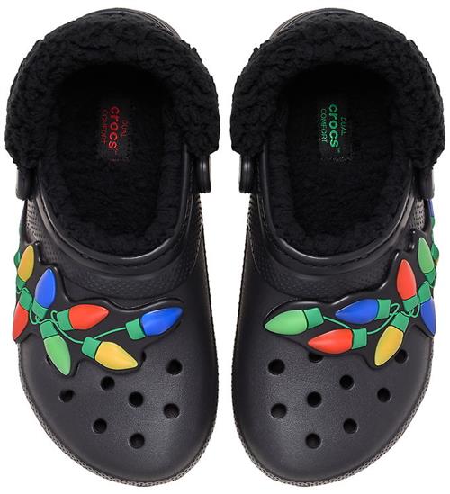 Crocs Sandaler - Classic Lined Holiday Lights Clog - Sort/Multi