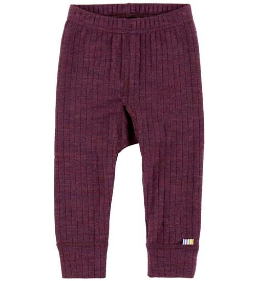 Joha Leggings - Uld - Rib - Blomme