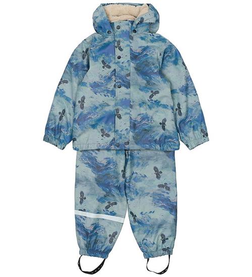 Mikk-Line Regntøj m. Seler/For - Blue Nights m. Bjerge