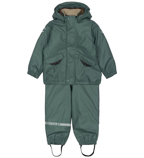 Mikk-Line Regntøj m. Termo/Seler - PU - Balsam Green m. Tyr