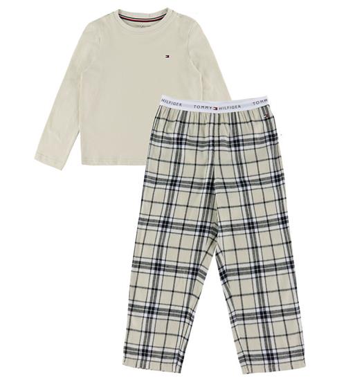 Tommy Hilfiger Nattøj - Flannel - Newsprint/Tartan Newsprint Blu