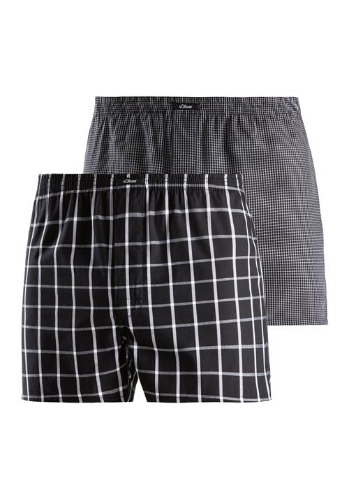 s.Oliver Boksershorts  grå / sort / hvid