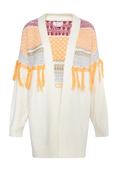 IZIA Cardigan 'Eyota'  pastelblå / lilla / lyseorange / uldhvid