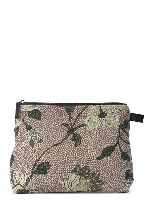 Cosmetic Bag Flower Linen Ceannis Patterned