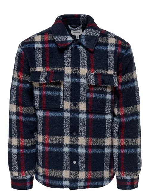 Onsgio Lf Check Padded Jacket Otw ONLY & SONS Navy