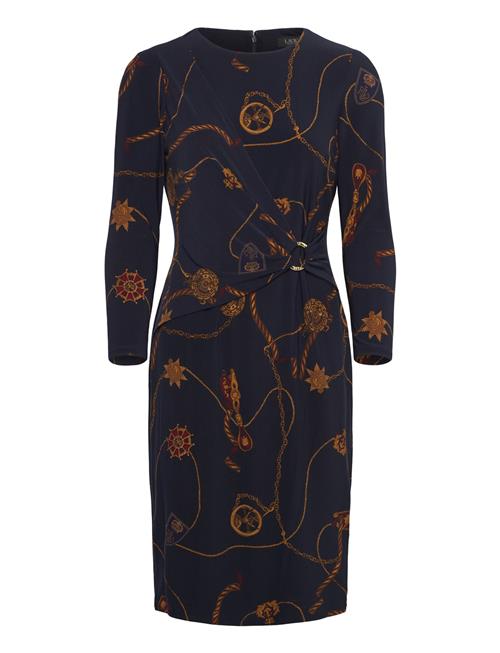 Print Jersey Three-Quarter-Sleeve Dress Lauren Ralph Lauren Patterned
