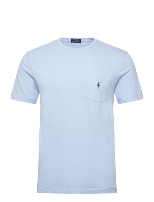 Standard Fit Cotton-Linen Pocket T-Shirt Polo Ralph Lauren Blue