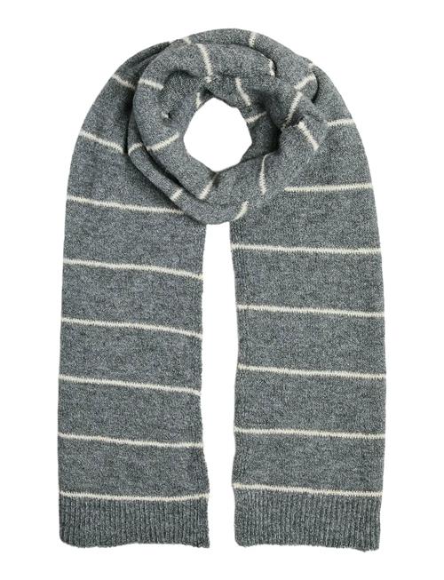Pcnorma Long Stripe Scarf Bc Pieces Grey
