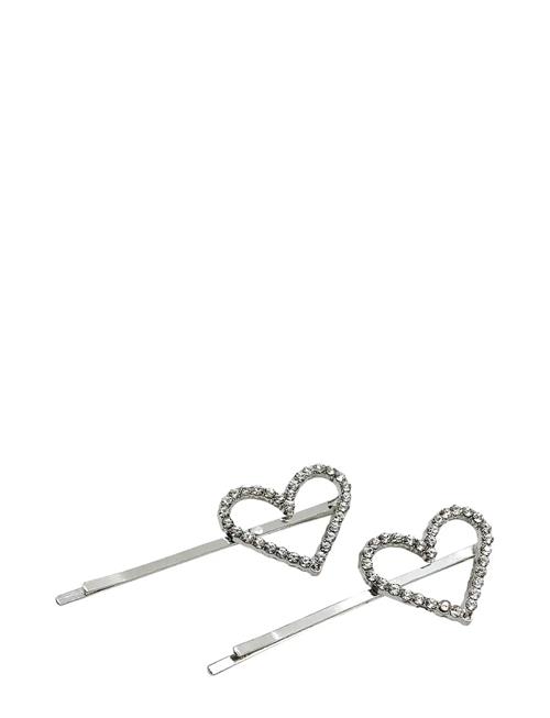 Hearts Hair Pin Silver 2 Pcs Pipol's Bazaar Silver
