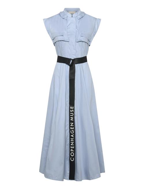 Cmshirley-Dress Is A Long Shirt Dress In A Premium Poplin Material With A Concea Copenhagen Muse Blue
