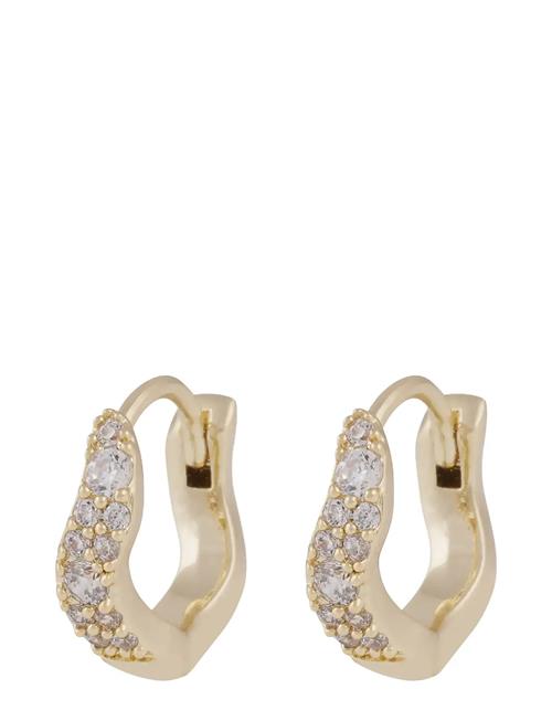 Essential Curve Crystal Small Ring Ear SNÖ Of Sweden Gold