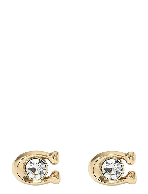 Coach Signature St Stud Earrings Coach Accessories Gold