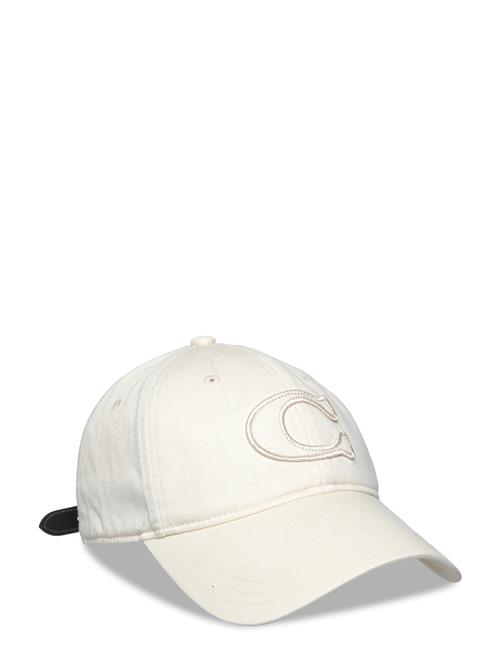 Sculpted C Baseball Hat Coach Accessories White