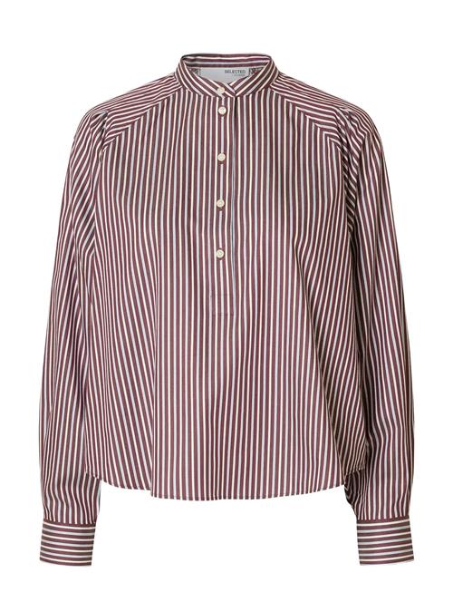Slfmariette Relaxed Ls Shirt B Selected Burgundy