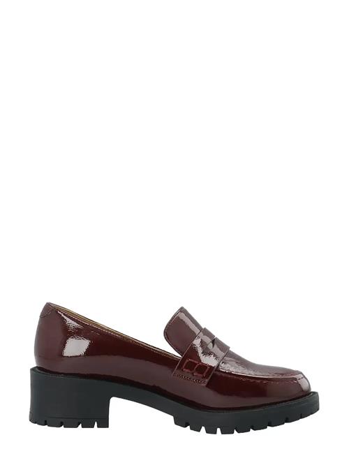 Biapearl Simple Penny Loafer Patent Aquarius Bianco Burgundy