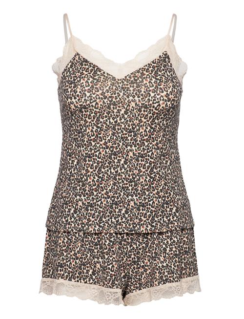 Pj Cami Short Viscose Leopard Hunkemöller Brown