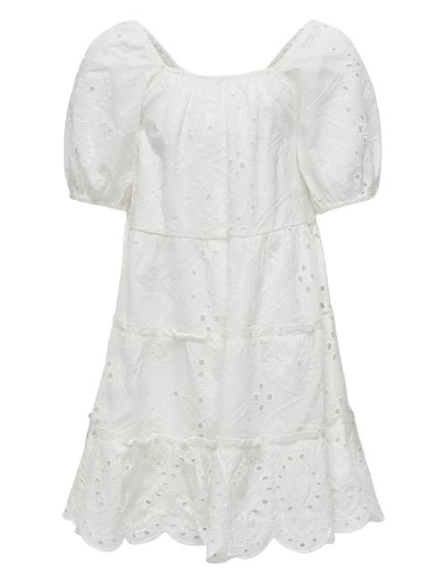 Kogcleo Life S/S Emb Dress Wvn Kids Only White