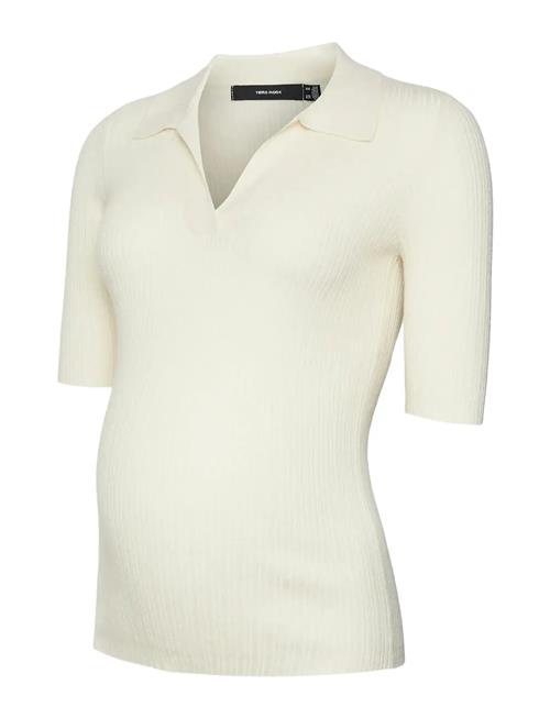 Vmmholly 2/4 Polo Pullover Ga Noos Vero Moda Maternity White