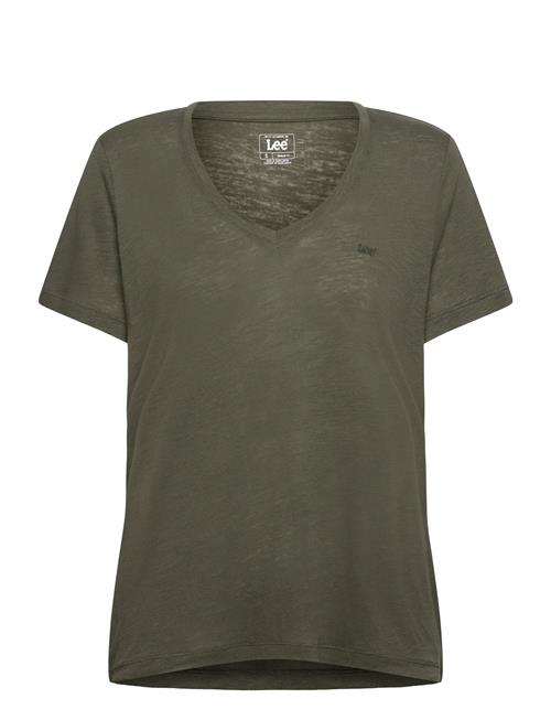 V Neck Tee Lee Jeans Khaki