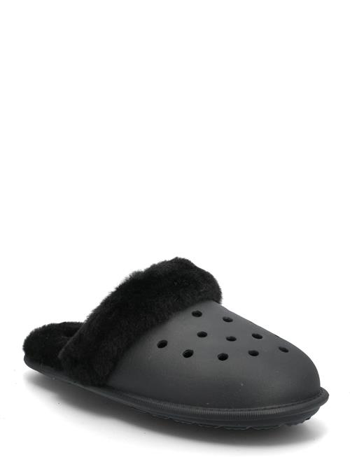 Classic Fuzz Scuff Crocs Black