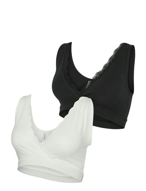 Mlhelena Crossy Lace Bra 2F 2-P Noos Mamalicious White