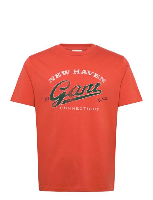 Graphic Ss T-Shirt GANT Orange