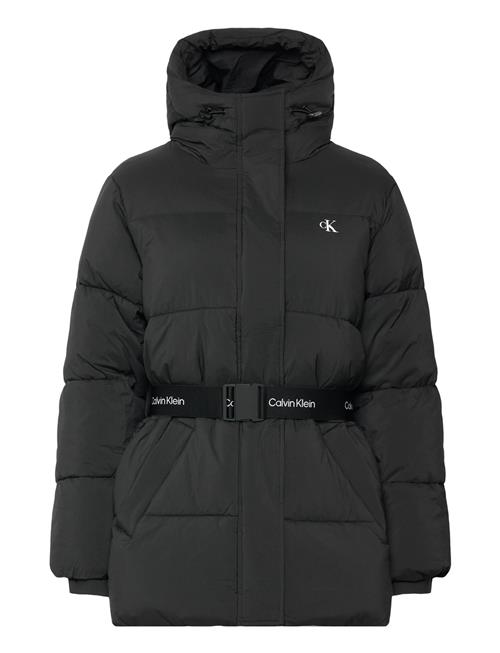 Belted Midweight Puffer Calvin Klein Jeans Black