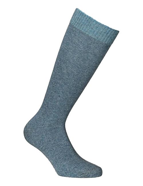 Merino Silk Sparkle Long 1-Pack Alpacasocks&Co Blue