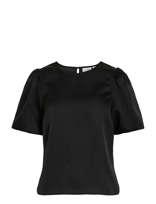 Viellette 2/4 Satin Puff Top - Noos Vila Black