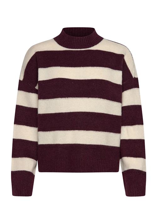 Vmminez Ls Highneck Short Pullover Vero Moda Maternity Burgundy