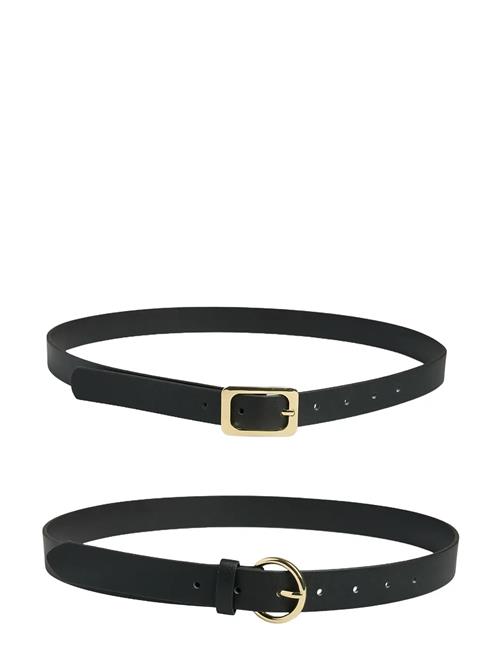 Pcjilane 2-Pack Jeans Belt Pieces Black