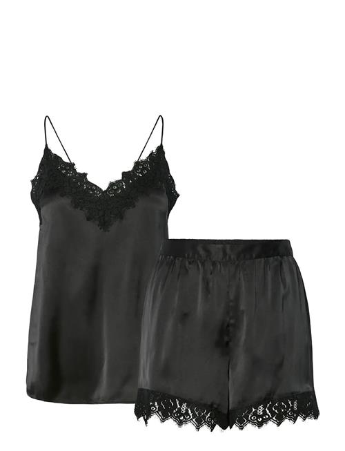 Pcjenna Xmas Satin Nightwear Set Wvn Pieces Black