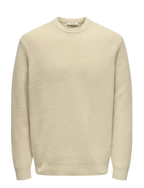 Onsjim Rlx Merino Crew Knit ONLY & SONS Cream