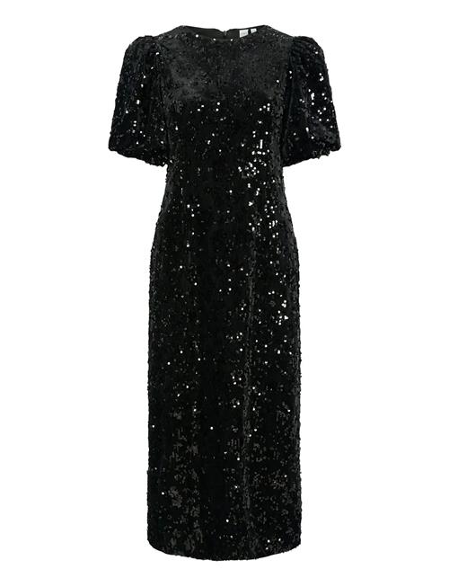 Yassofie 2/4 Sequin Midi Dress - Show YAS Black
