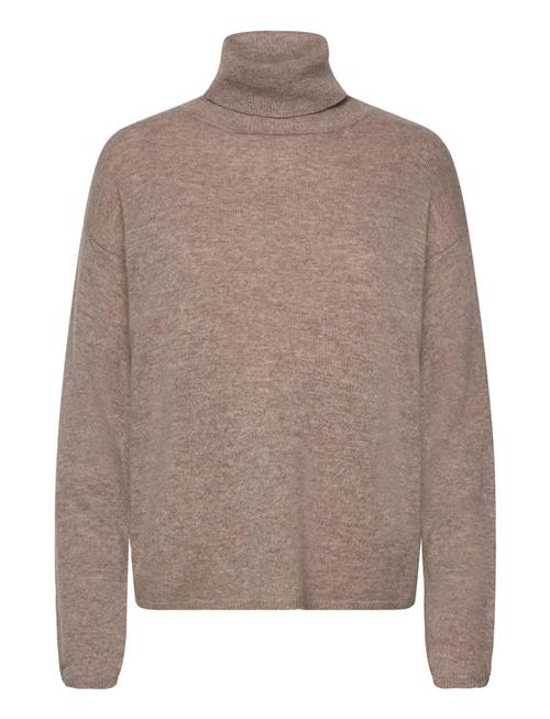 Merino Knit Rollneck A-View Brown