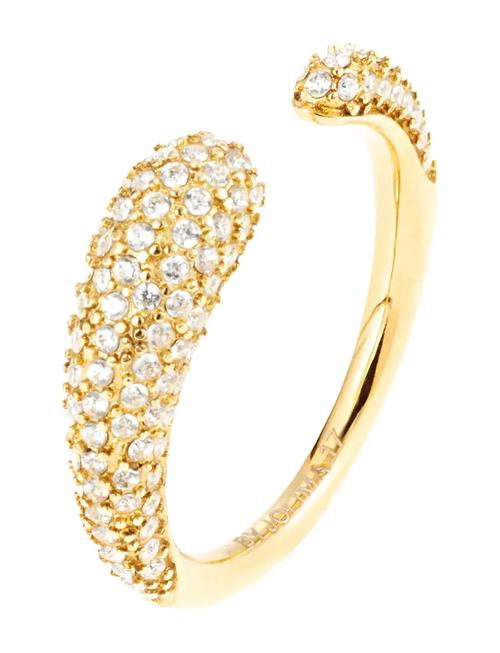 C Shape Crystal Ring By Jolima Gold