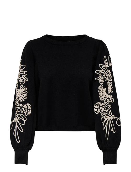 Se Onlmagnolia Ls Detail Pullover Knt ONLY Black ved Booztlet