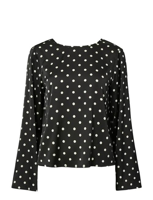 Pcjytta Ls Satin Top Wvn D2D Pieces Black