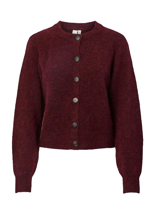 Yasjohi Ls Wool Blend Cardigan S. Noos YAS Burgundy